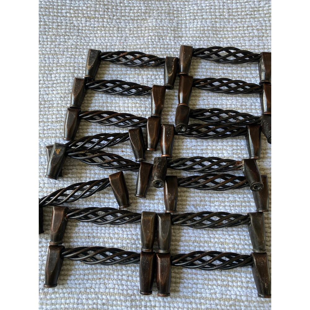 GlideRite twisted birdcage 16 cabinet pulls in rustic bronze finish solid steel